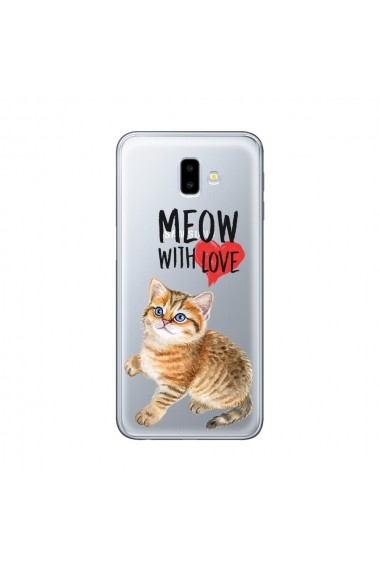 Husa Samsung Galaxy J6 Plus Lemontti Silicon Art Meow With Love