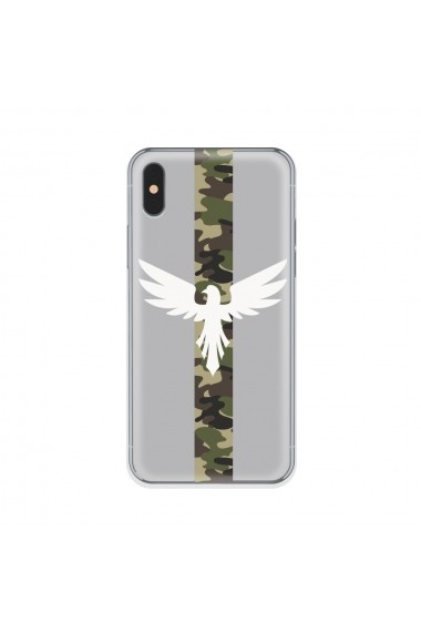 Husa iPhone XS / X Lemontti Silicon Art Army Eagle