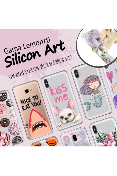 Husa iPhone XS / X Lemontti Silicon Art Meow With Love