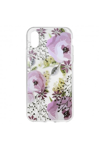 Husa iPhone XS / X Lemontti Silicon Art Flowers