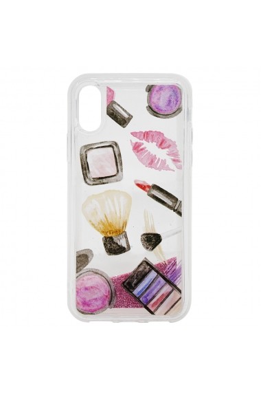 Carcasa iPhone XS / X Lemontti Liquid Sand Makeup Glitter