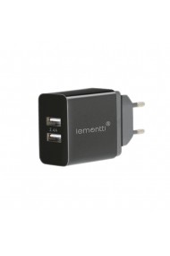 Incarcator Retea Lemontti 2.4A Dual USB Negru