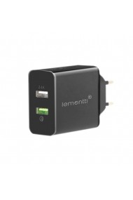 Incarcator Retea Lemontti Quick Charge Dual USB Negru
