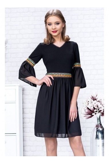 Rochie din voal cu motive traditionale - Ioana 91372ng