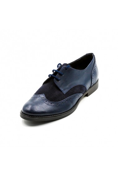 Pantofi oxford din piele Tungus 01-POB Bleumarin