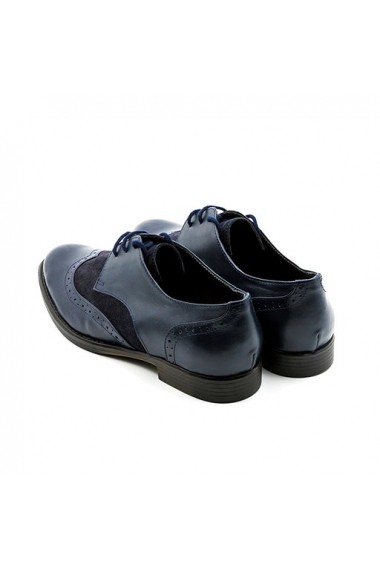 Pantofi oxford din piele Tungus 01-POB Bleumarin