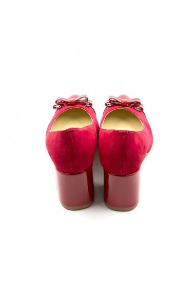 Pantofi din piele TUNGUS 01-PRA Rosii