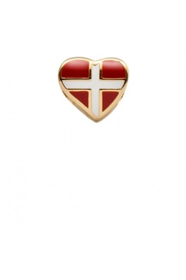 Flag of Heart, Talisman, Argint 925 placat cu Aur galben 18k