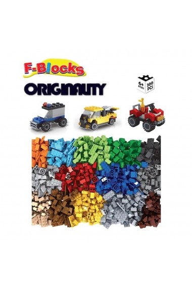 Set cuburi - 300 piese Furkan Toys FR38187 multicolor