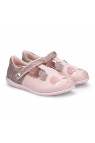 Balerini BIBI Rainbow Mini Roz Glitter Cu Imprimeu Panda