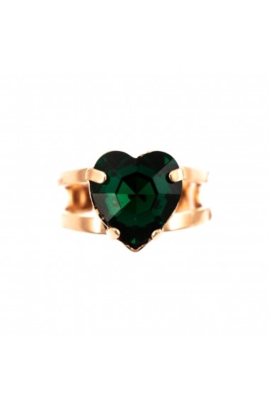 Inel Emerald placat cu aur 24K - 7100/2-205RG