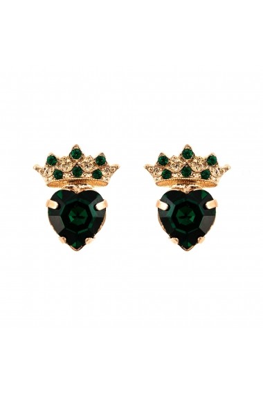 Cercei Emerald placati cu aur 24K - 1543-205205RG2