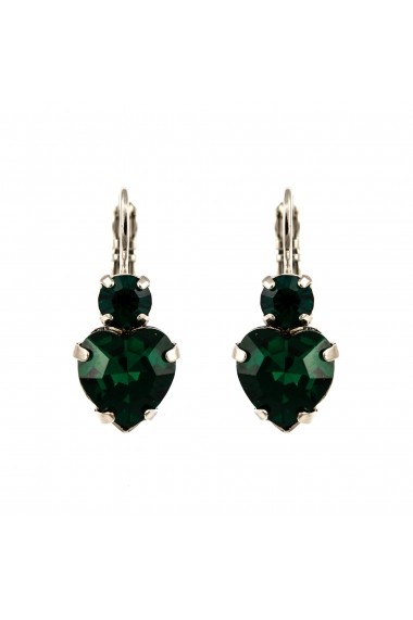 Cercei Emerald placati cu rodiu - 1100/3-205205RO6