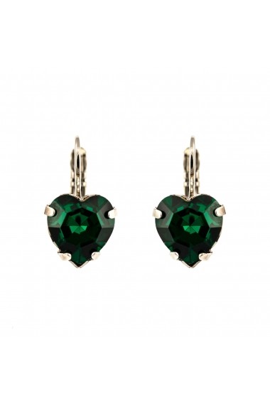 Cercei Emerald placati cu rodiu - 1100/2-205RO6