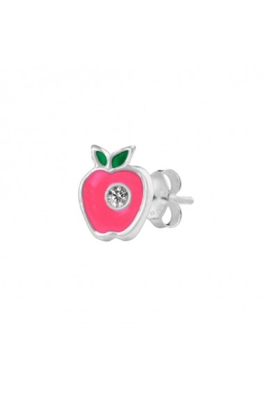 Cercei Argint 925 pentru copii Little Pink & Green CZ Apple