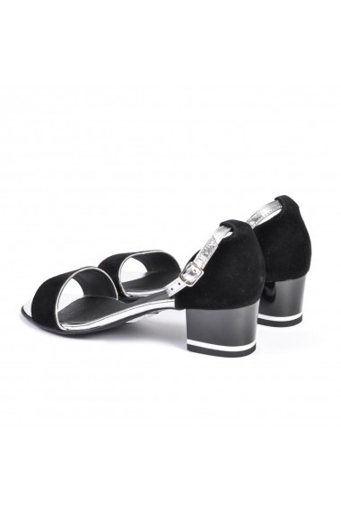 Sandale cu toc mediu Donna Mia DM1822 negru