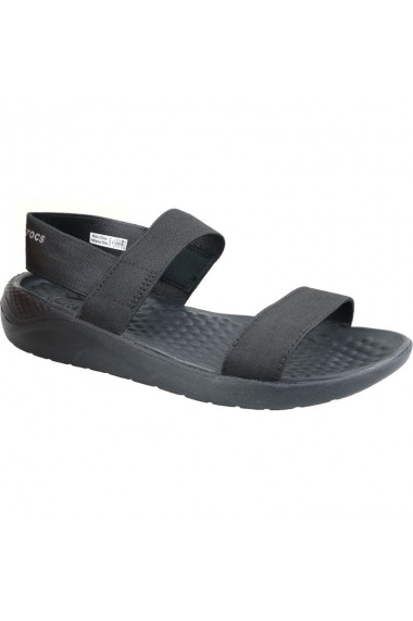 Sandale plate pentru femei Crocs LiteRide Sandal W 205106-060 czarne 36/37