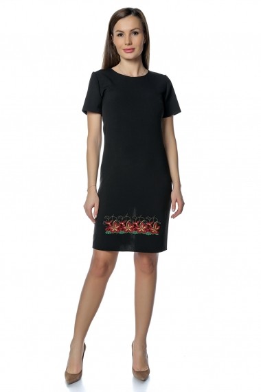 Rochie scurta Crisstalus RO242 neagra