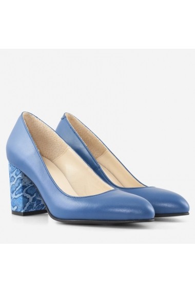 Pantofi dama din piele naturala albastra Nissa   Dianemarie P156 bl