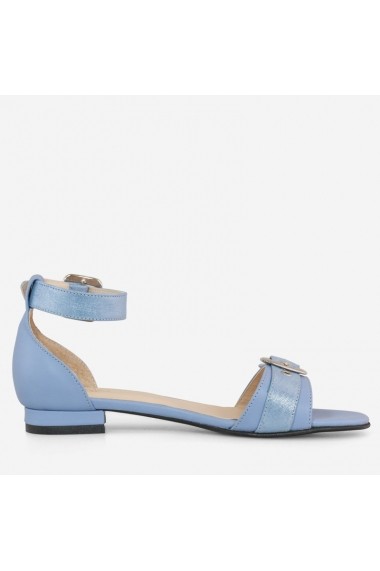 Sandale dama cu talpa joasa din piele naturala bleu   Aiza Dianemarie S12 BL