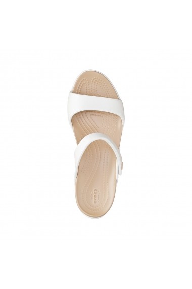 Sandale cu talpa plata Crocs GEP691 alb