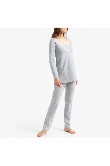 Pijama pentru gravide La Redoute Collections GGK892 gri