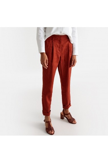Pantaloni drepti La Redoute Collections GFX505 maro