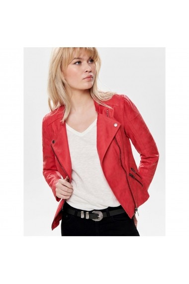 Jacheta din piele ecologica ONLY GGB177 rosu