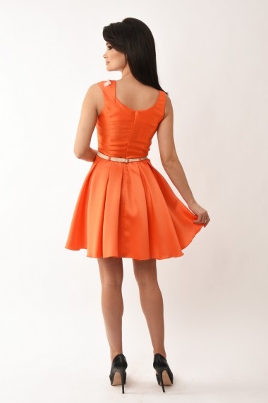 Rochie miniRoxy Fashion din tafta Ioana portocalie
