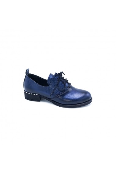 Pantofi piele naturala Torino 845 albastri sidef