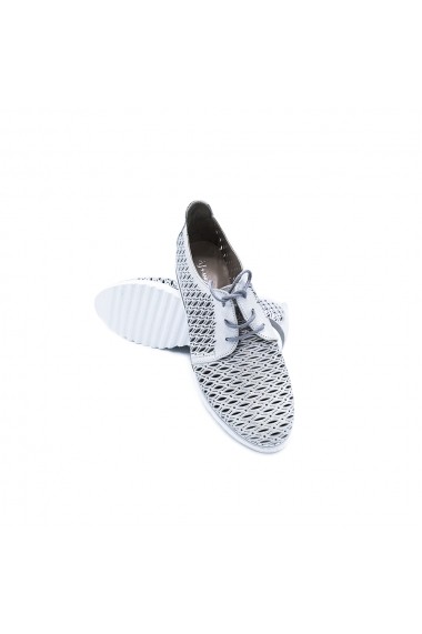Pantofi piele naturala Torino 1922 argintii