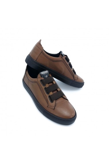 Pantofi sport piele naturala Torino 3661 maro