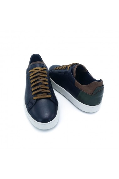 Pantofi sport piele naturala Torino 387 bleumarin