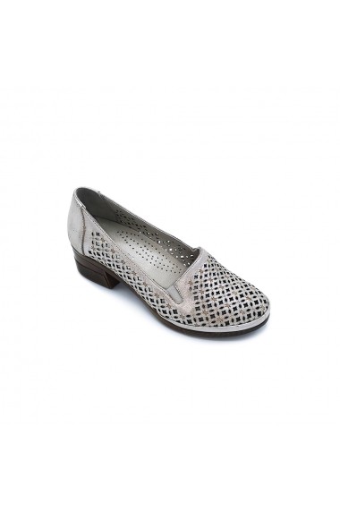 Pantofi piele naturala Torino 5145 bej sidef