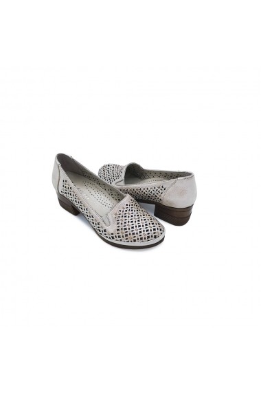 Pantofi piele naturala Torino 5145 bej sidef