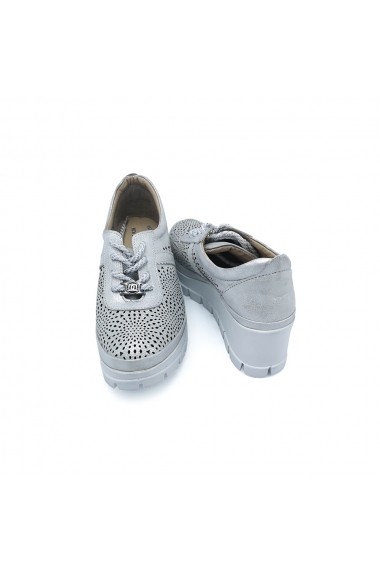Pantofi piele naturala Torino 9929 argintii