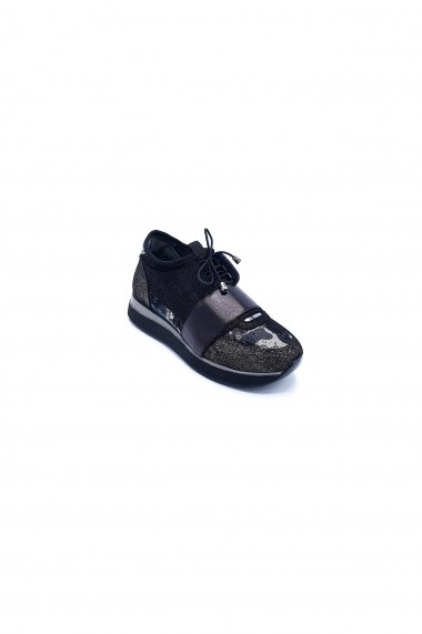 Pantofi piele naturala Torino 3010 argintii