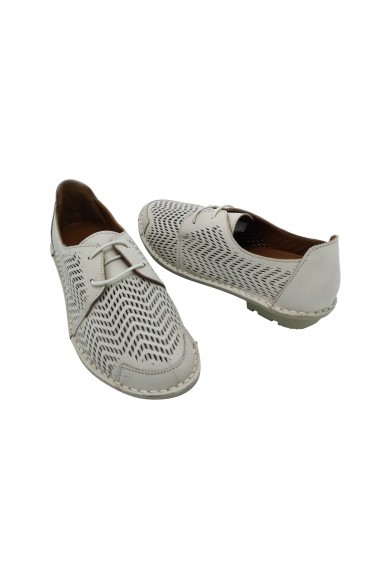 Pantofi casual din piele Torino 803-109 Crem