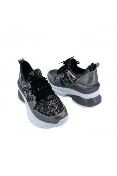 Pantofi casual Torino 855 Argintii