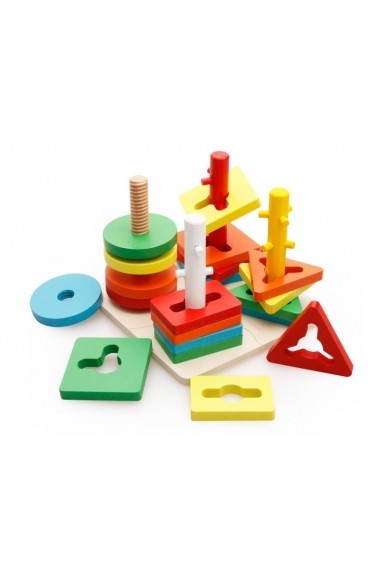 Set de construit Montessori cu 4 forme