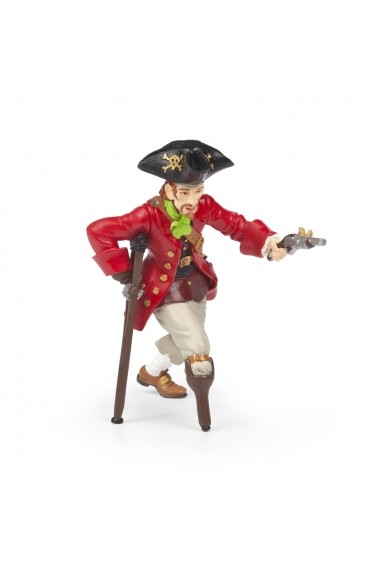 Figurina Papo Pirat cu picior de lemn Multicolor