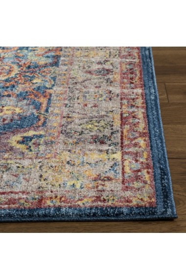 Safavieh Hali Transitional Area Rug Woven Polyester Runner Carpet In Blue Light Grey 62 X 240 Cm Amazon Co Uk Kitchen Home