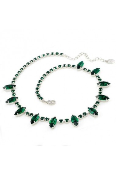 Colier cu cristale Swarovski Carla Brillanti 1009 Emerald