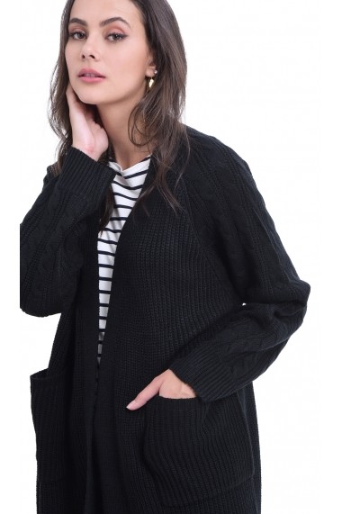 Cardigan William de Faye WF742 Negru