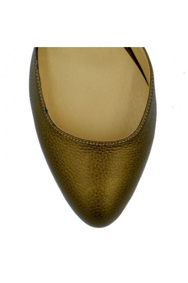 Sandale cu toc Rico piele naturala Bronze