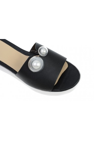 Papuci cu perle Thea Visconti S 9093-N-20 Negru