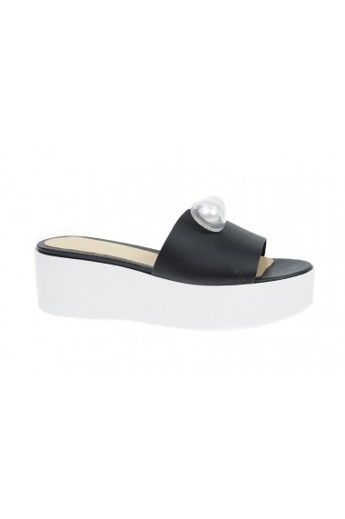 Papuci cu perle Thea Visconti S 9093-N-20 Negru